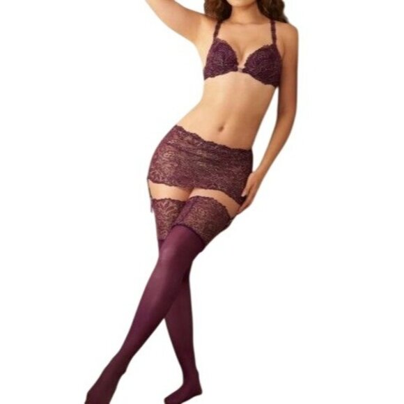 Savage X Fenty By Rihanna Romantic Corded Lace Garter Skirt Size M NEW Flirty - Picture 3 of 5